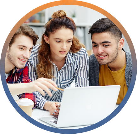 Students working together